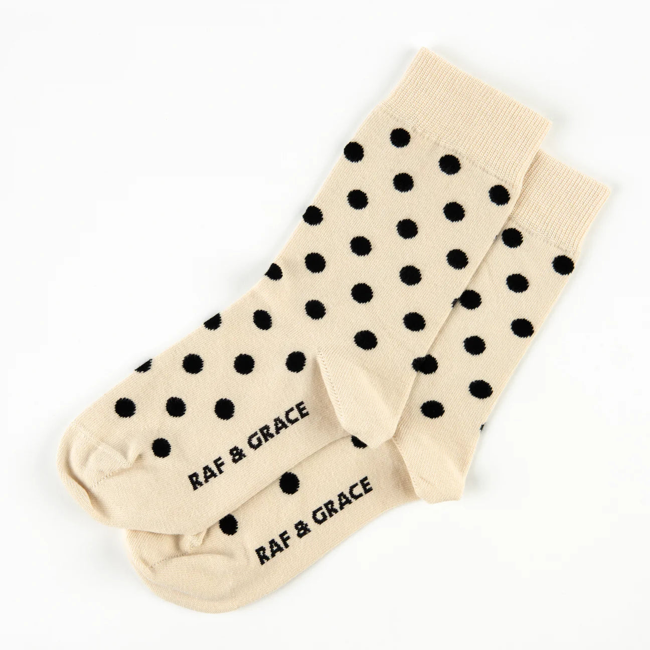 Luxe Cotton Polka Dot Socks - White