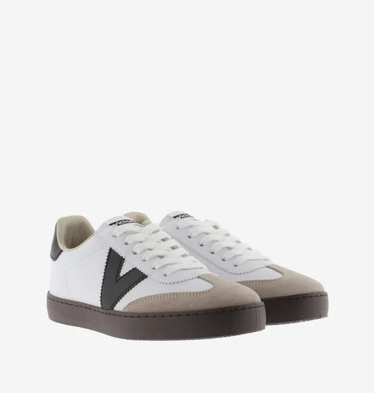 Berlin Split Leather Cyclist Trainer - Blanco