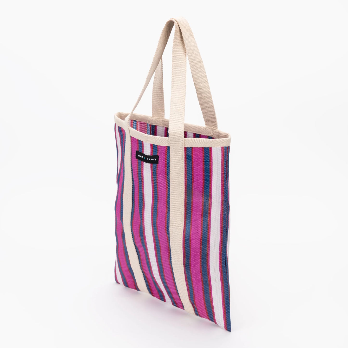 Recycled Plastic Red & Purple Tote