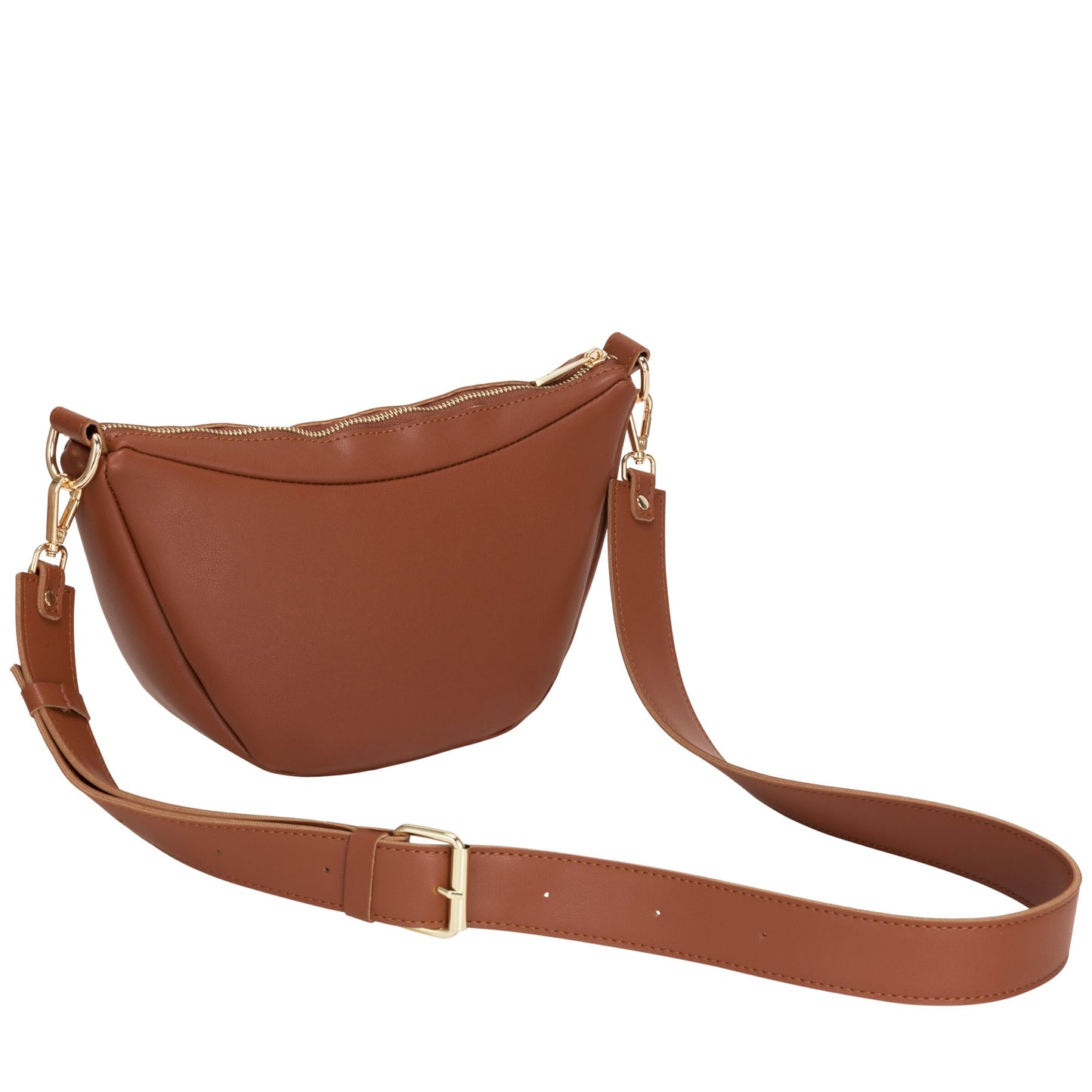 Single Strap Large Slouch Shoulder Bag - Tan