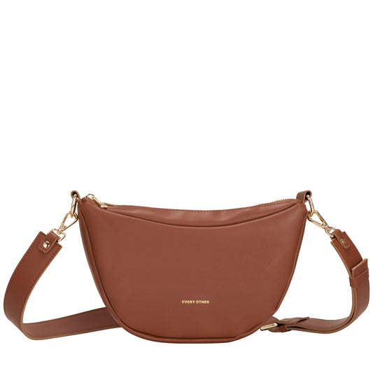 Single Strap Large Slouch Shoulder Bag - Tan