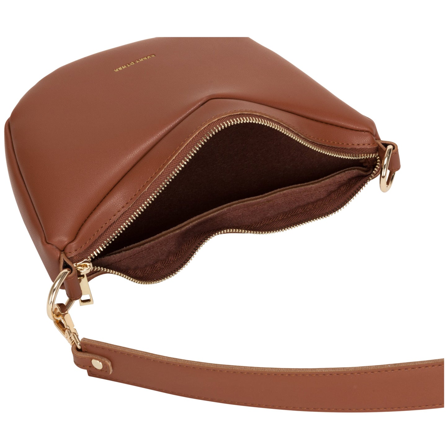 Single Strap Large Slouch Shoulder Bag - Tan