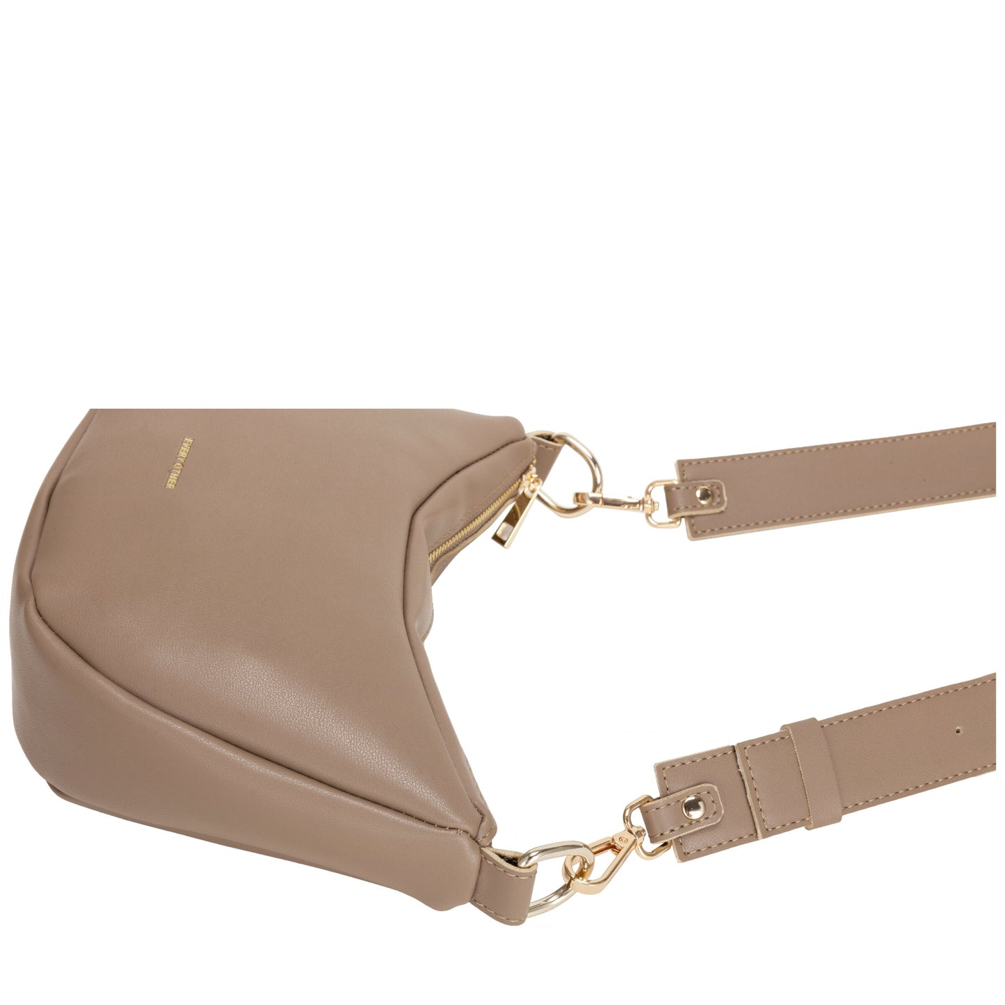 Single Strap Large Slouch Shoulder Bag - Taupe