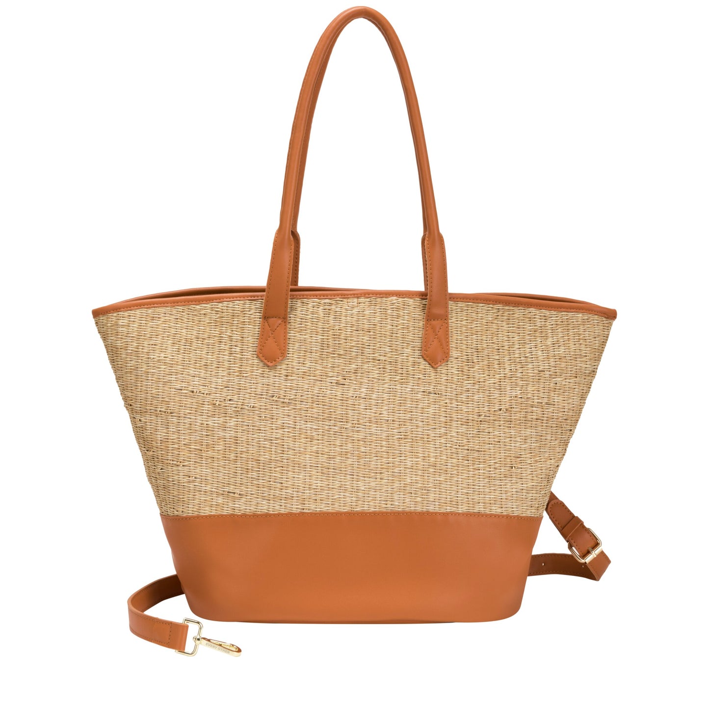 Twin Strap Large Shoulder Bag - Tan