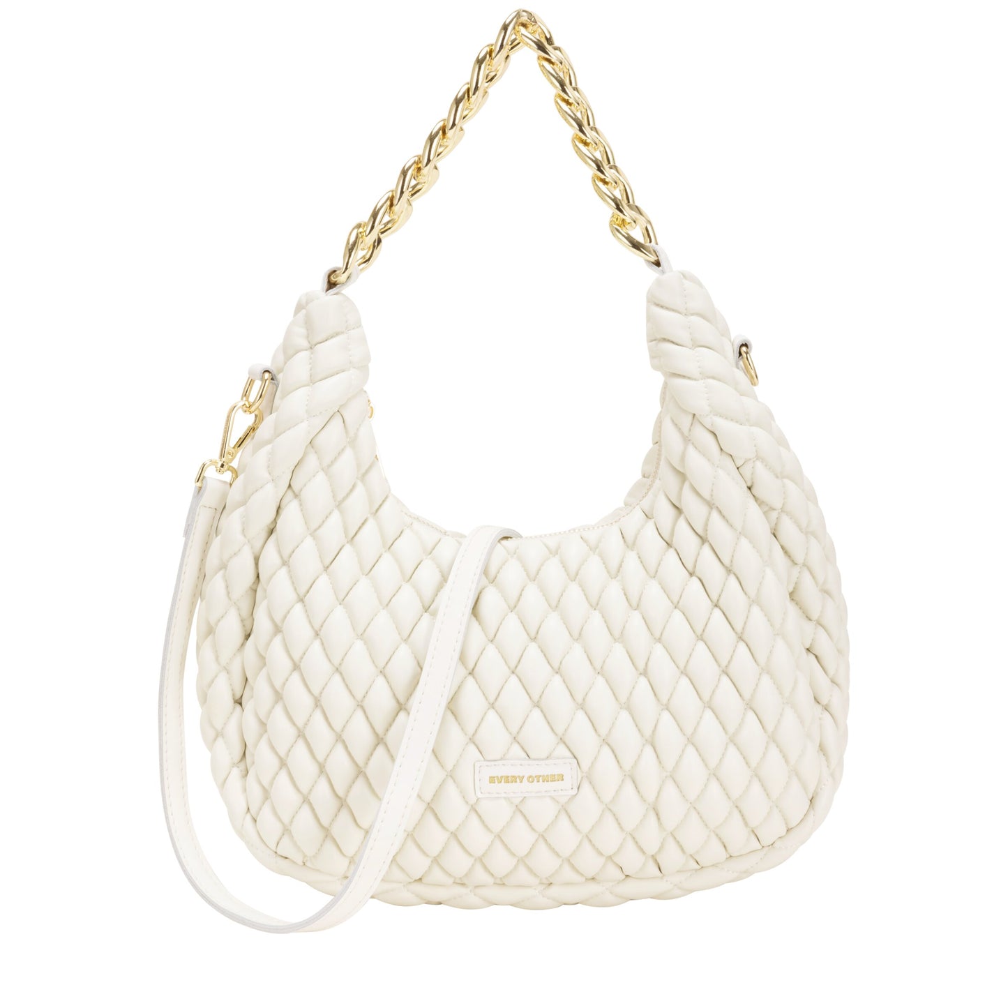 Quilted Shoulder Bag - White