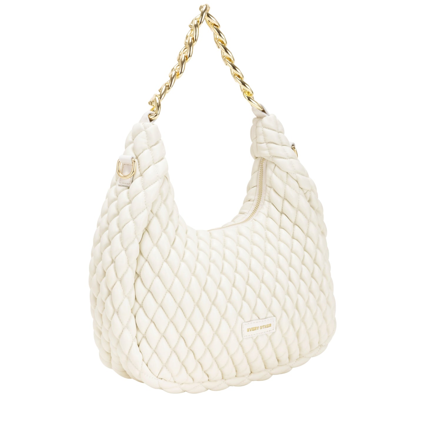 Quilted Shoulder Bag - White