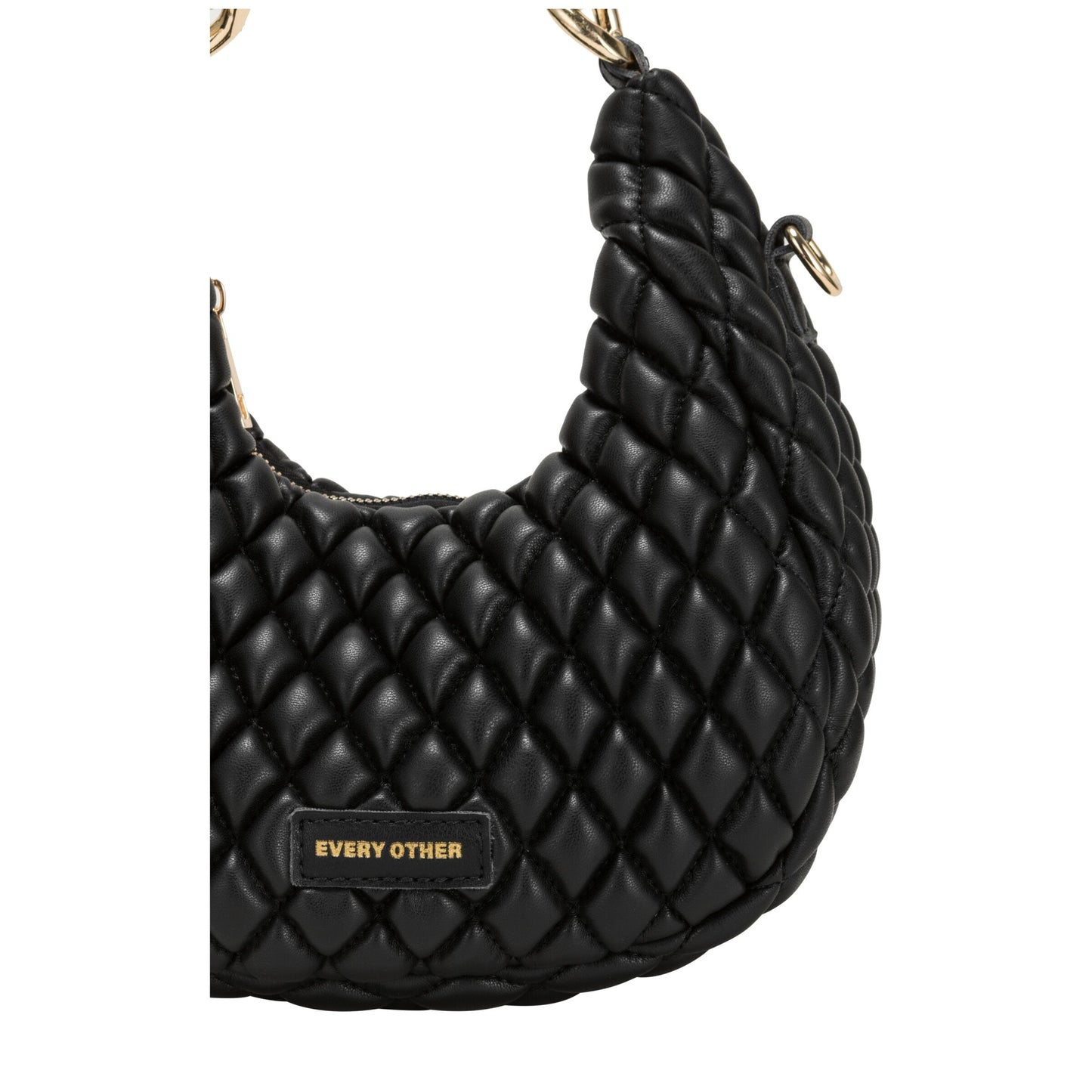 Quilted Grab Bag - Black