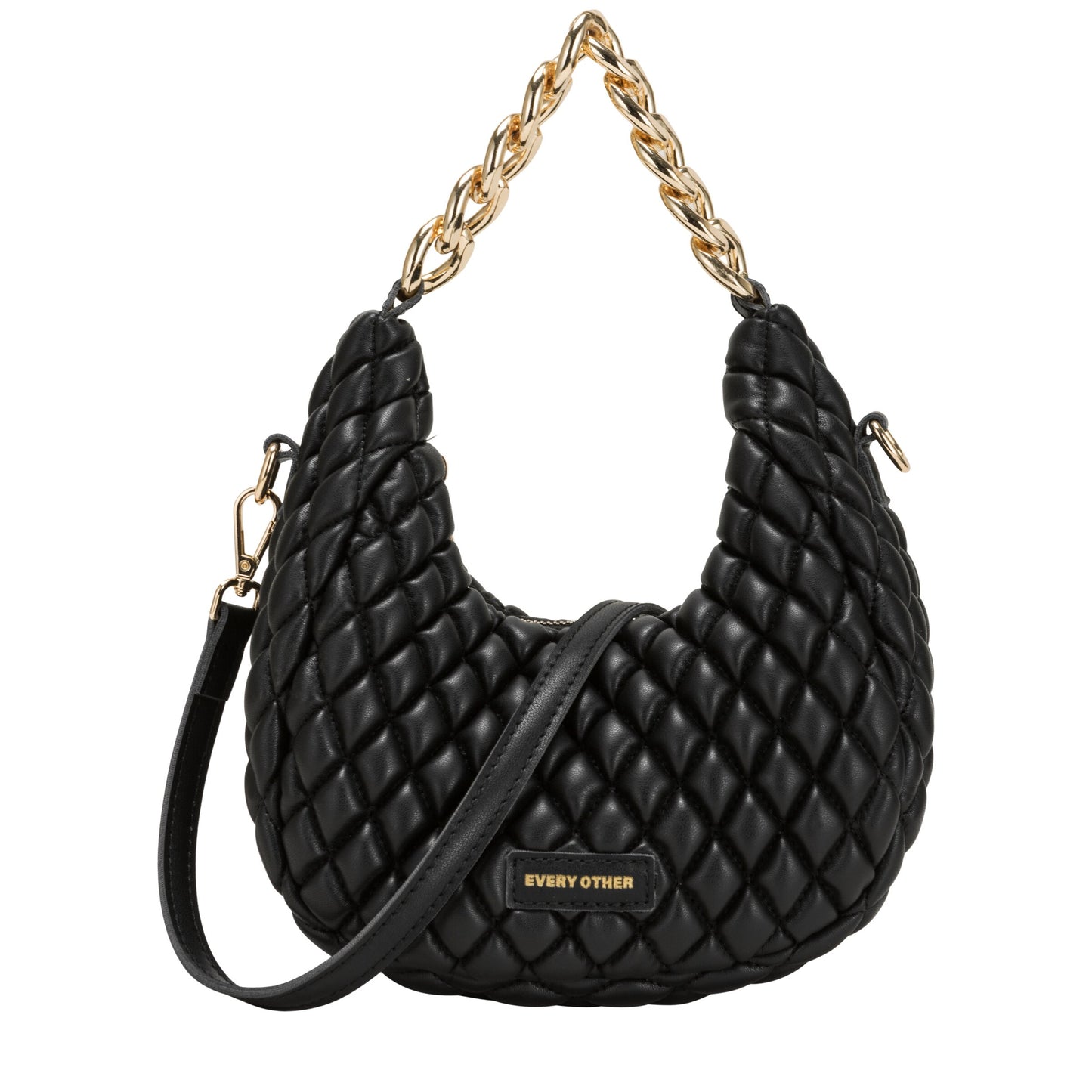 Quilted Grab Bag - Black