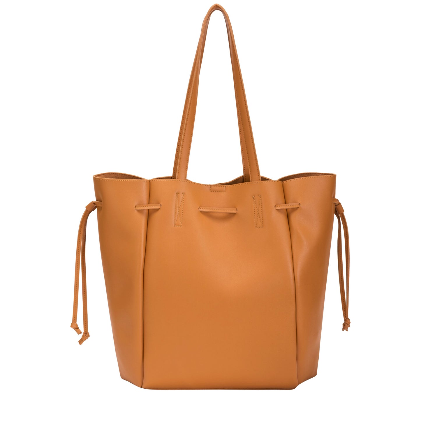 Draw Top Tote Bag - Tan