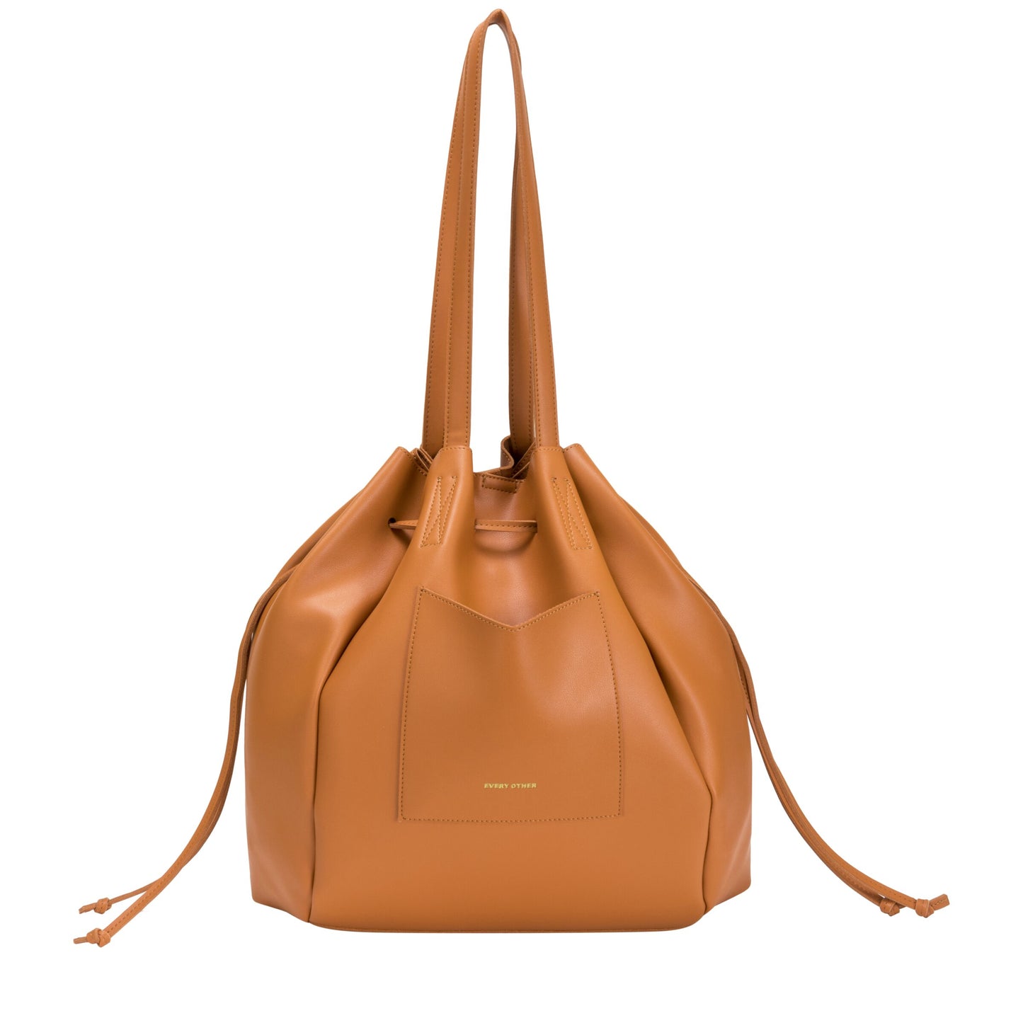 Draw Top Tote Bag - Tan