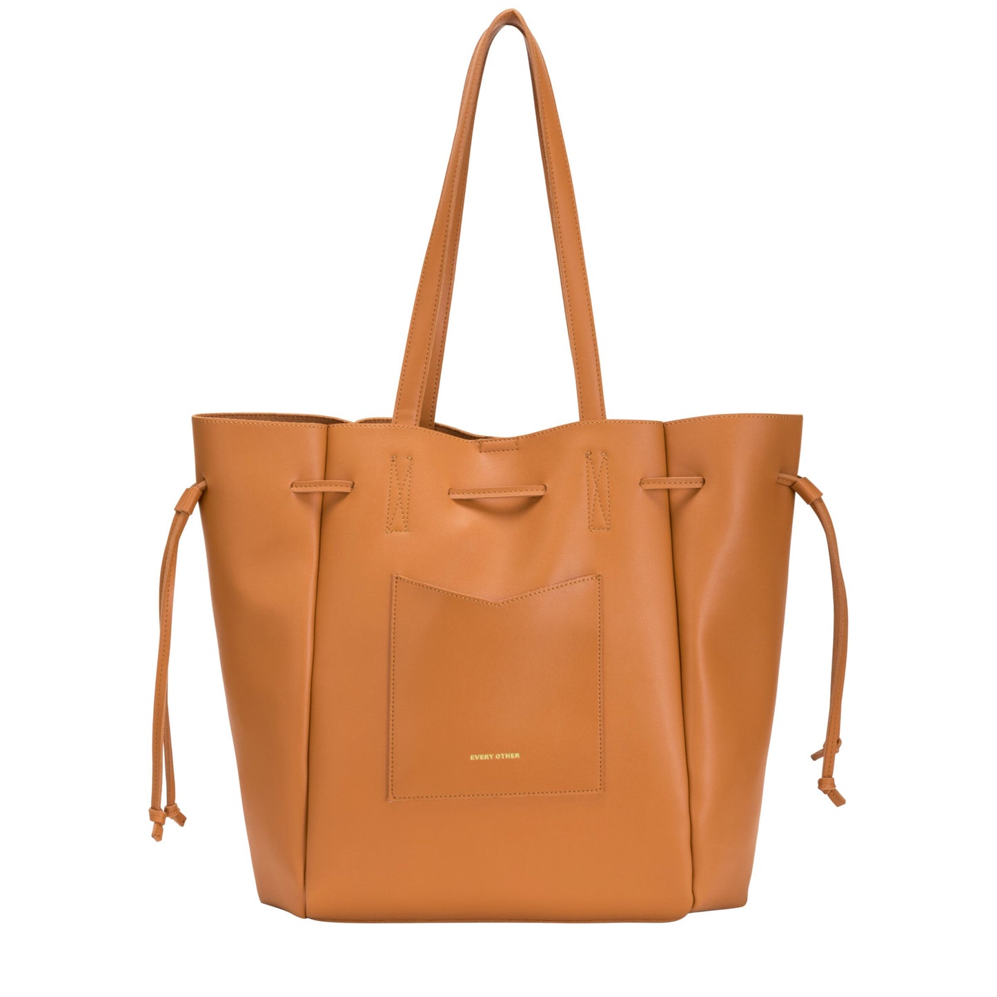 Draw Top Tote Bag - Tan