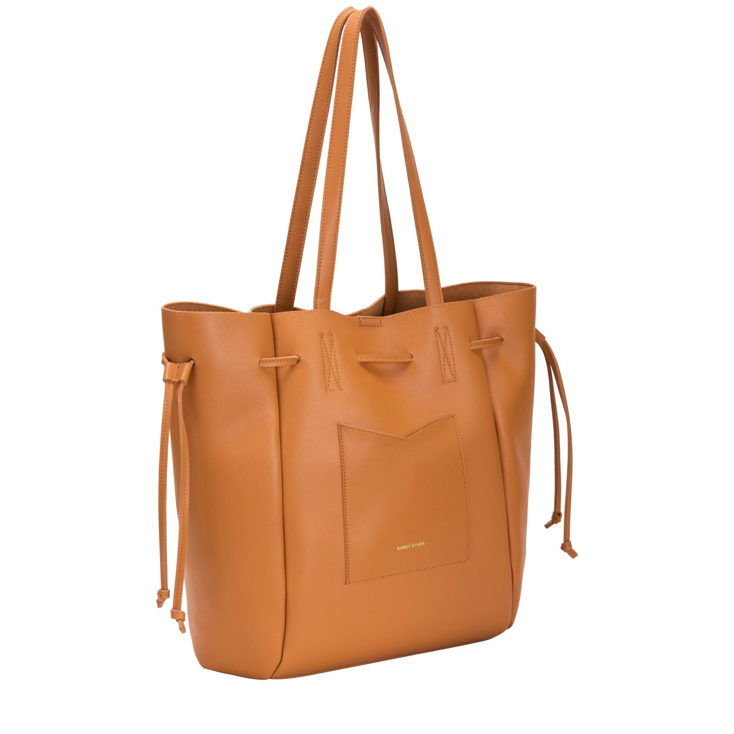 Draw Top Tote Bag - Tan