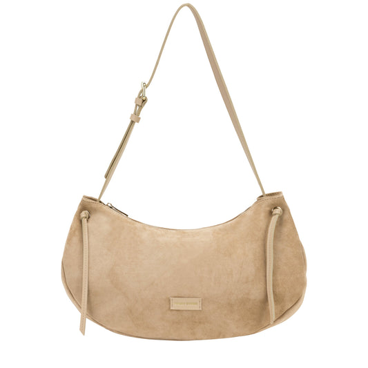 Tassel Slouch Shoulder Bag - Sand