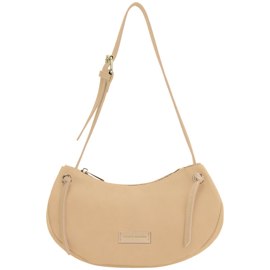 Small Tassel Slouch Shoulder Bag - Sand