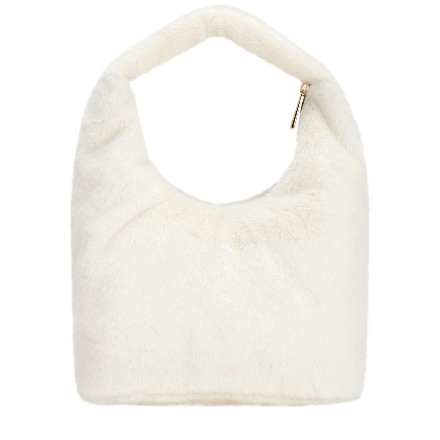 Faux Fur Scoop Grab Bag - Off White