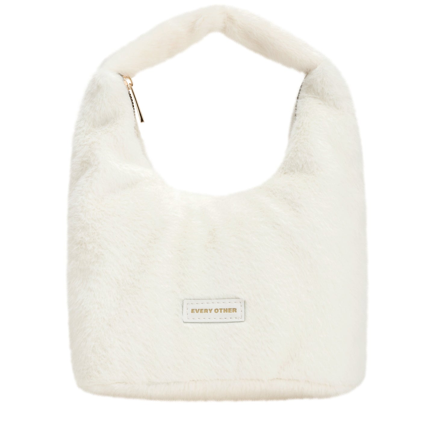 Faux Fur Scoop Grab Bag - Off White