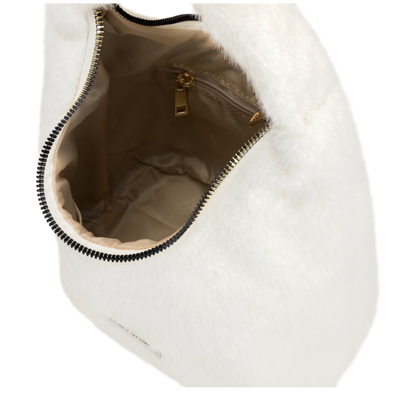 Faux Fur Scoop Grab Bag - Off White