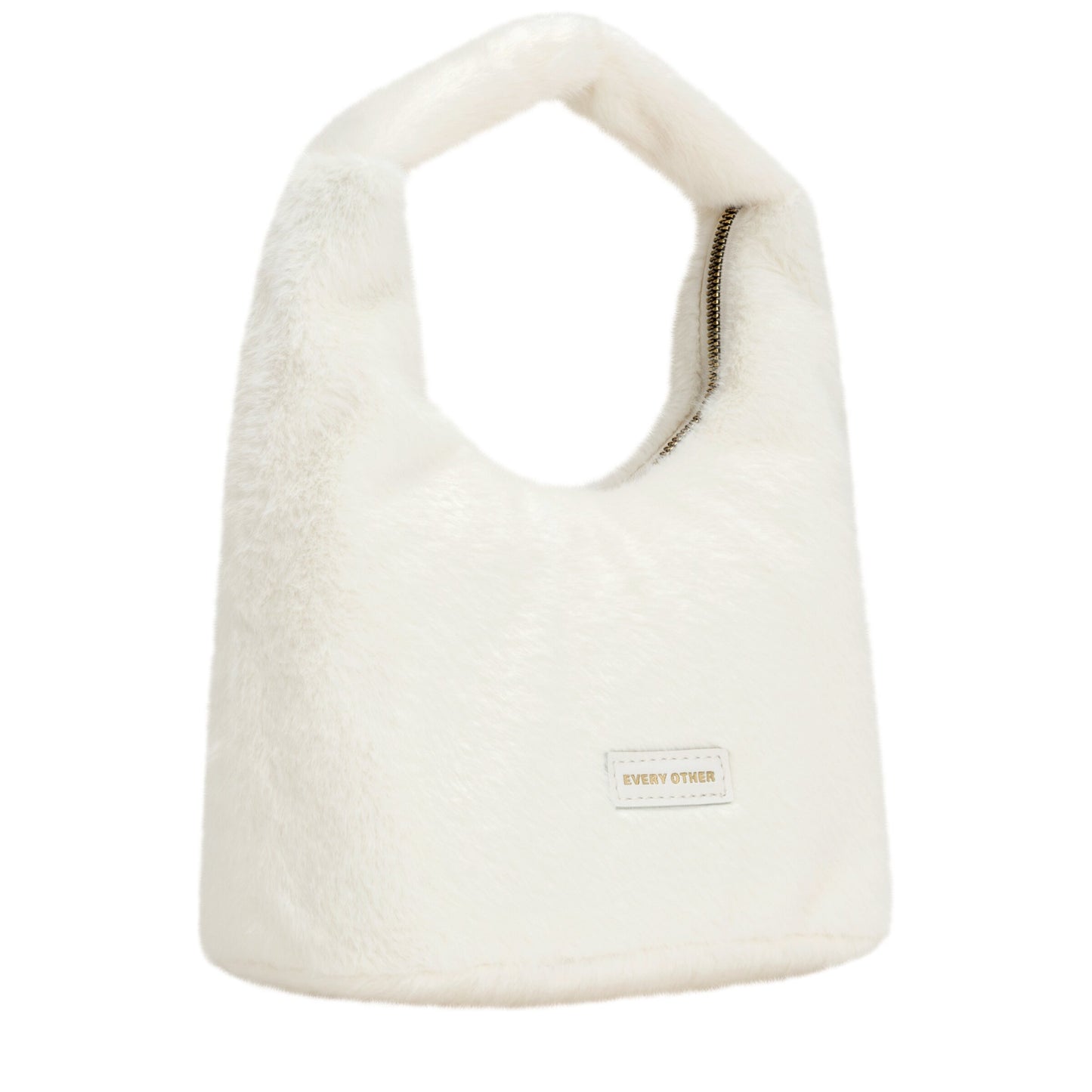 Faux Fur Scoop Grab Bag - Off White