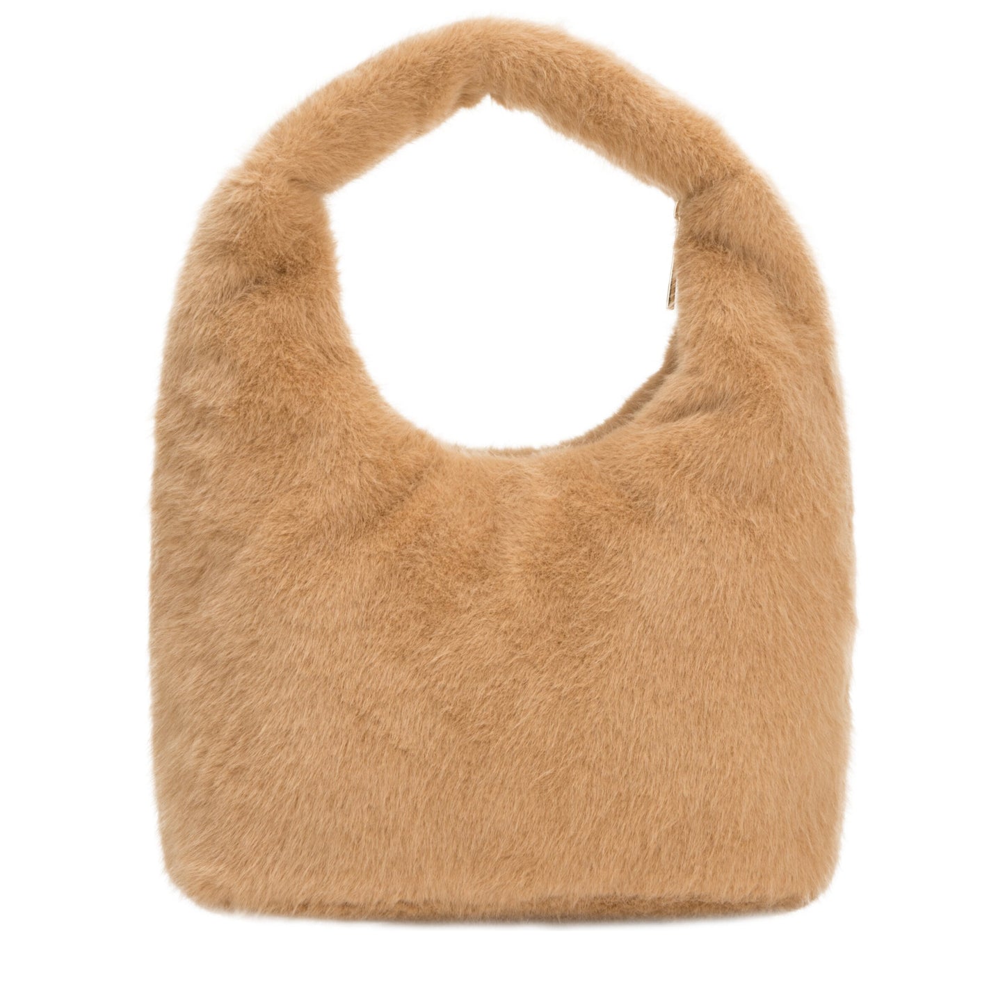 Faux Fur Scoop Grab Bag - Tan