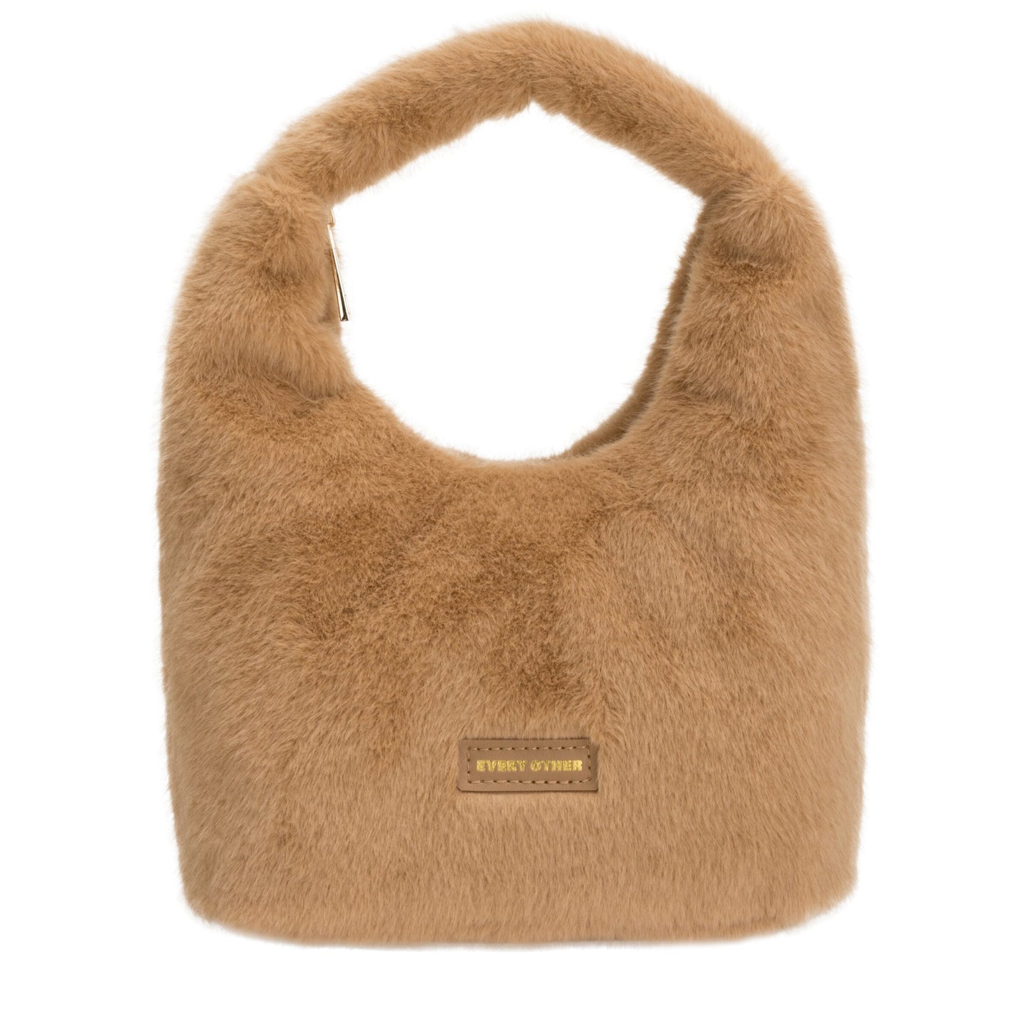 Faux Fur Scoop Grab Bag - Tan