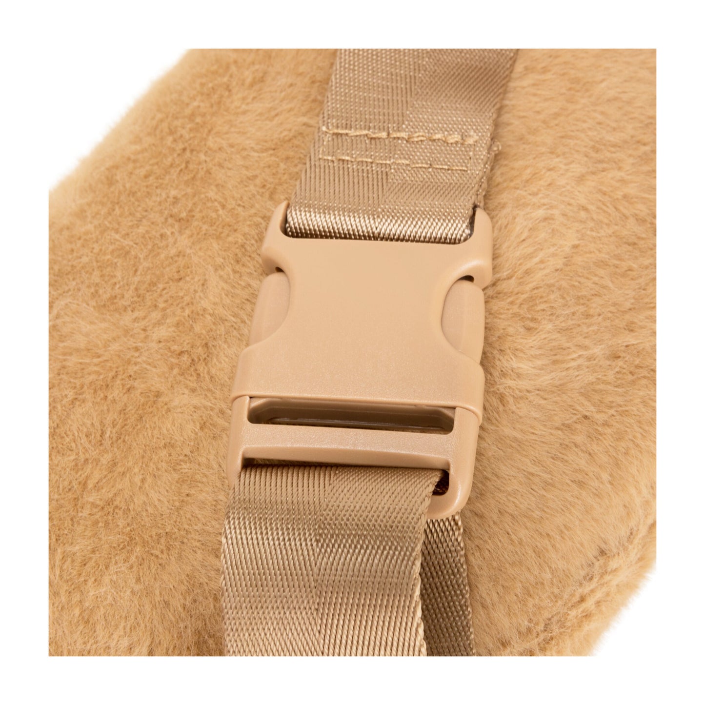 Faux Fur Sling Bag - Tan