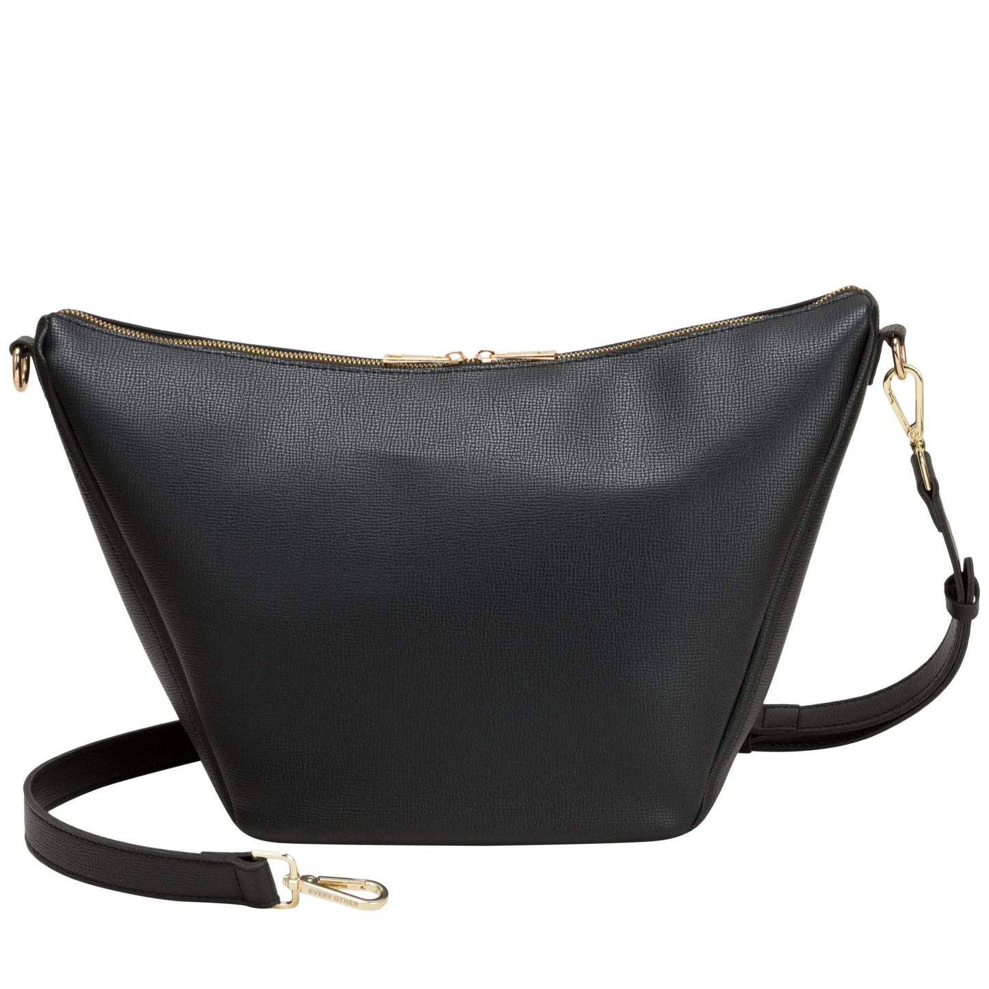 Large V Line Shoulder Bag - Black