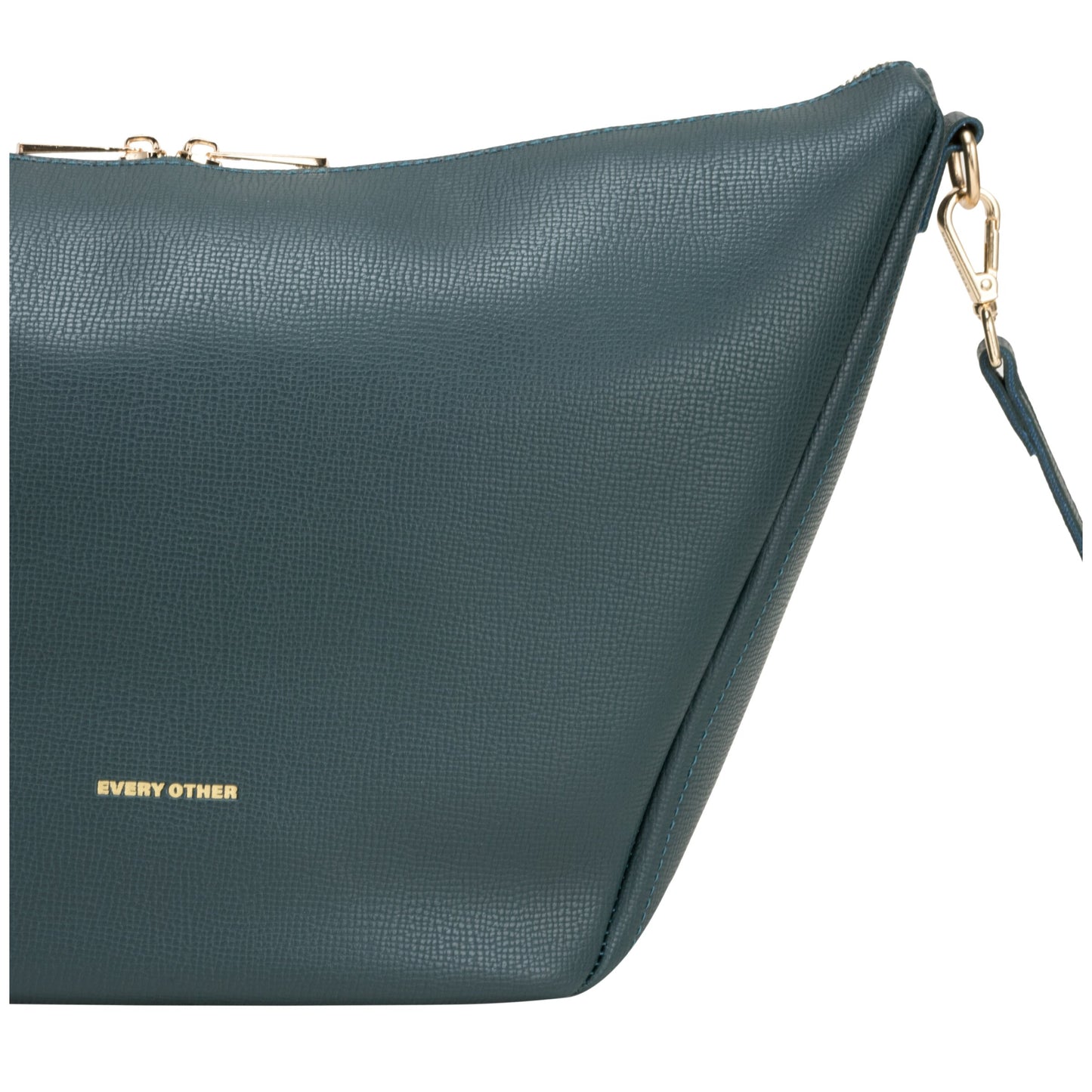 Large V Line Shoulder Bag - Dark Teal