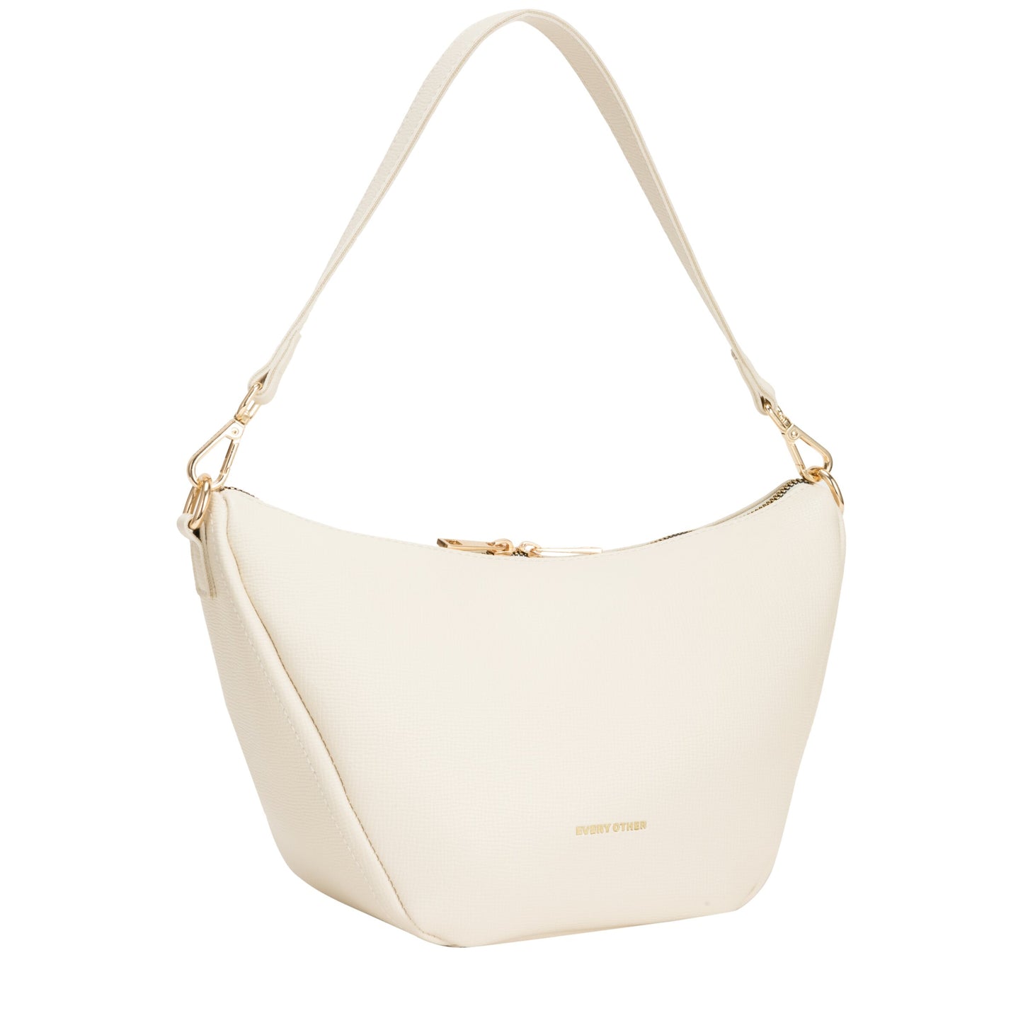 Medium V Line Shoulder Bag - Off White