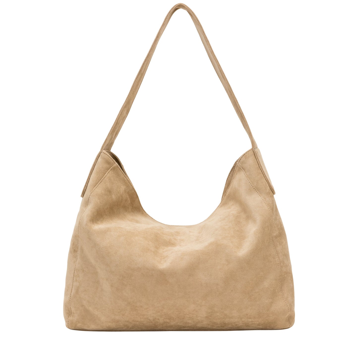 Suede Shoulder Bag - Sand