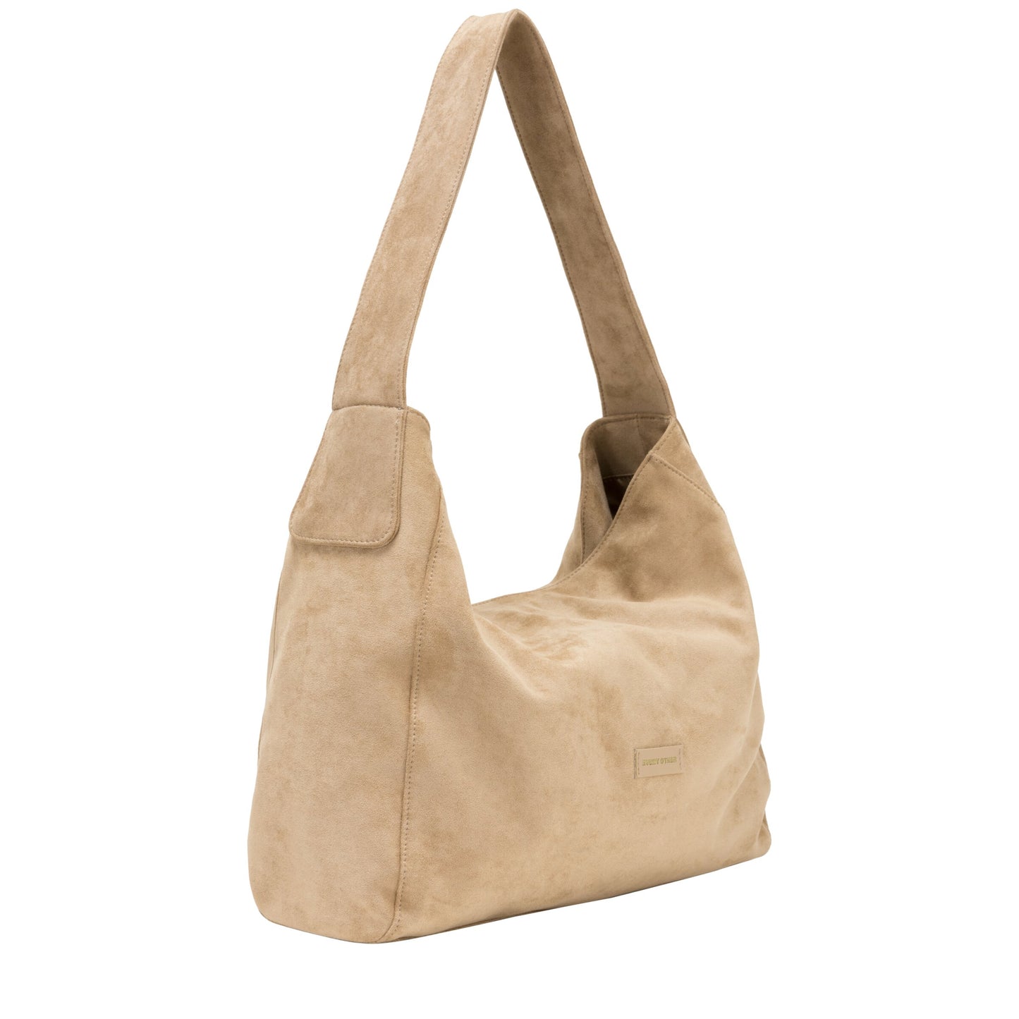 Suede Shoulder Bag - Sand