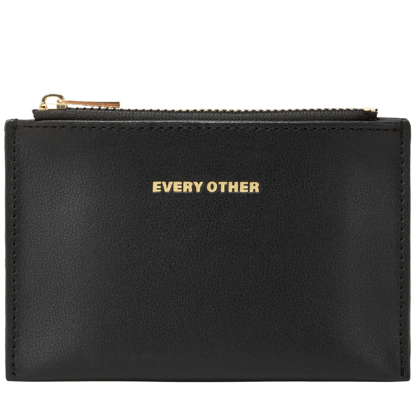 Zip Top Card Holder - Black