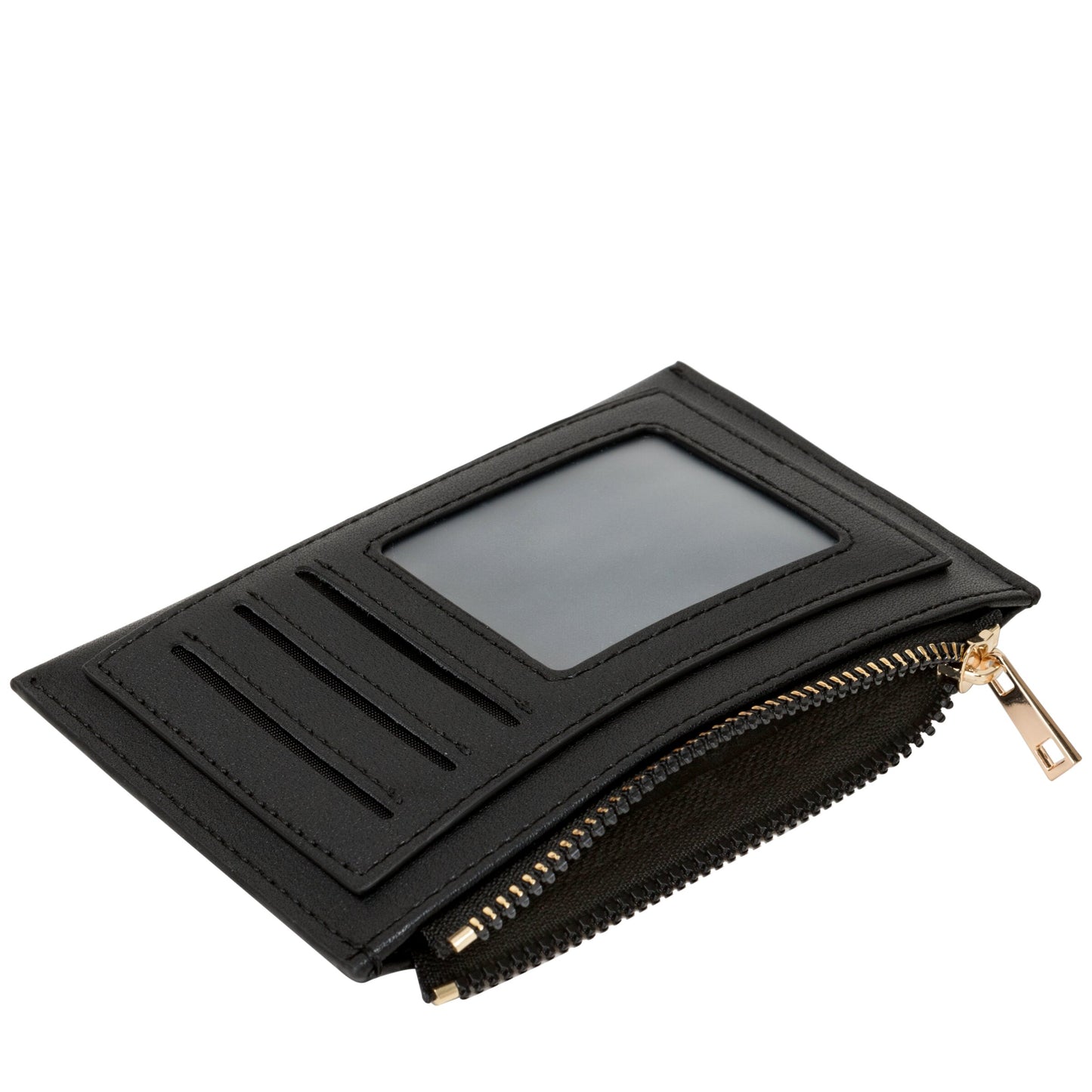 Zip Top Card Holder - Black