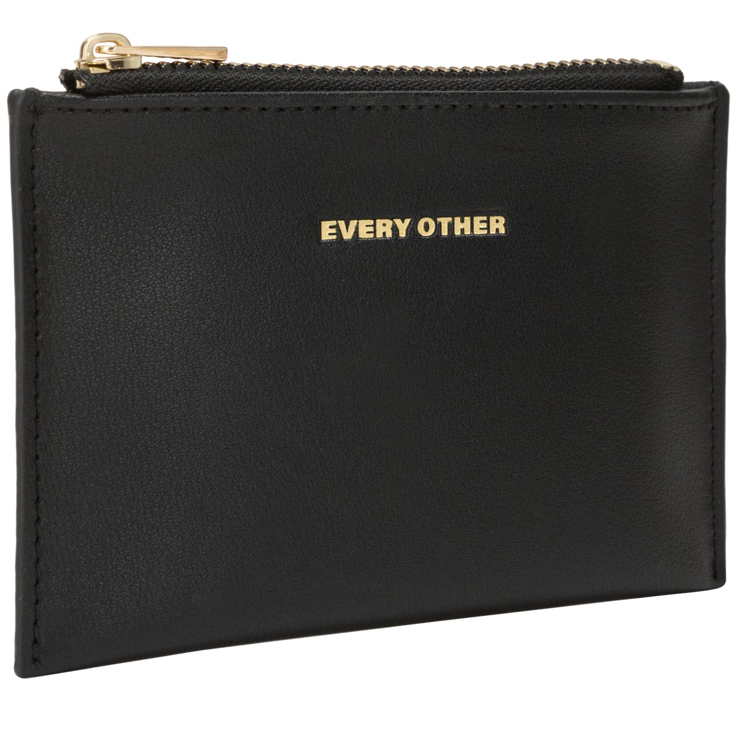 Zip Top Card Holder - Black