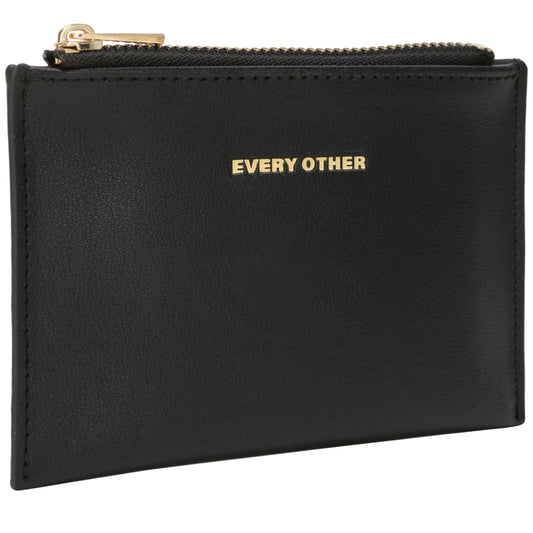 Zip Top Card Holder - Black