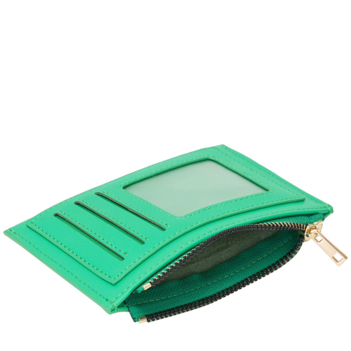 Zip Top Card Holder - Green