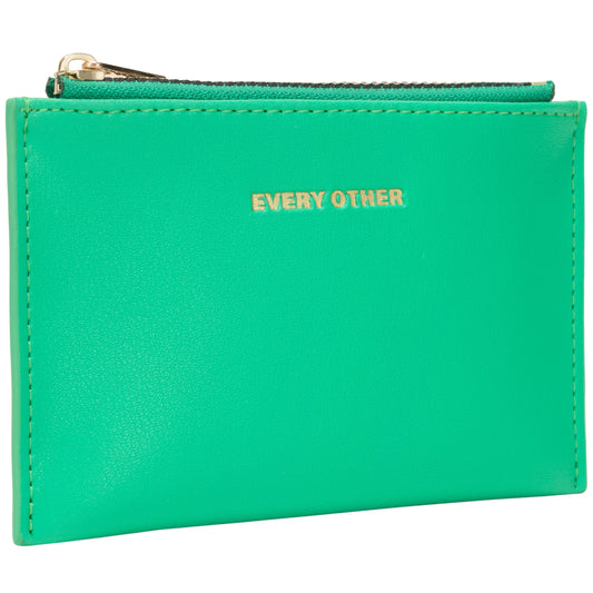 Zip Top Card Holder - Green