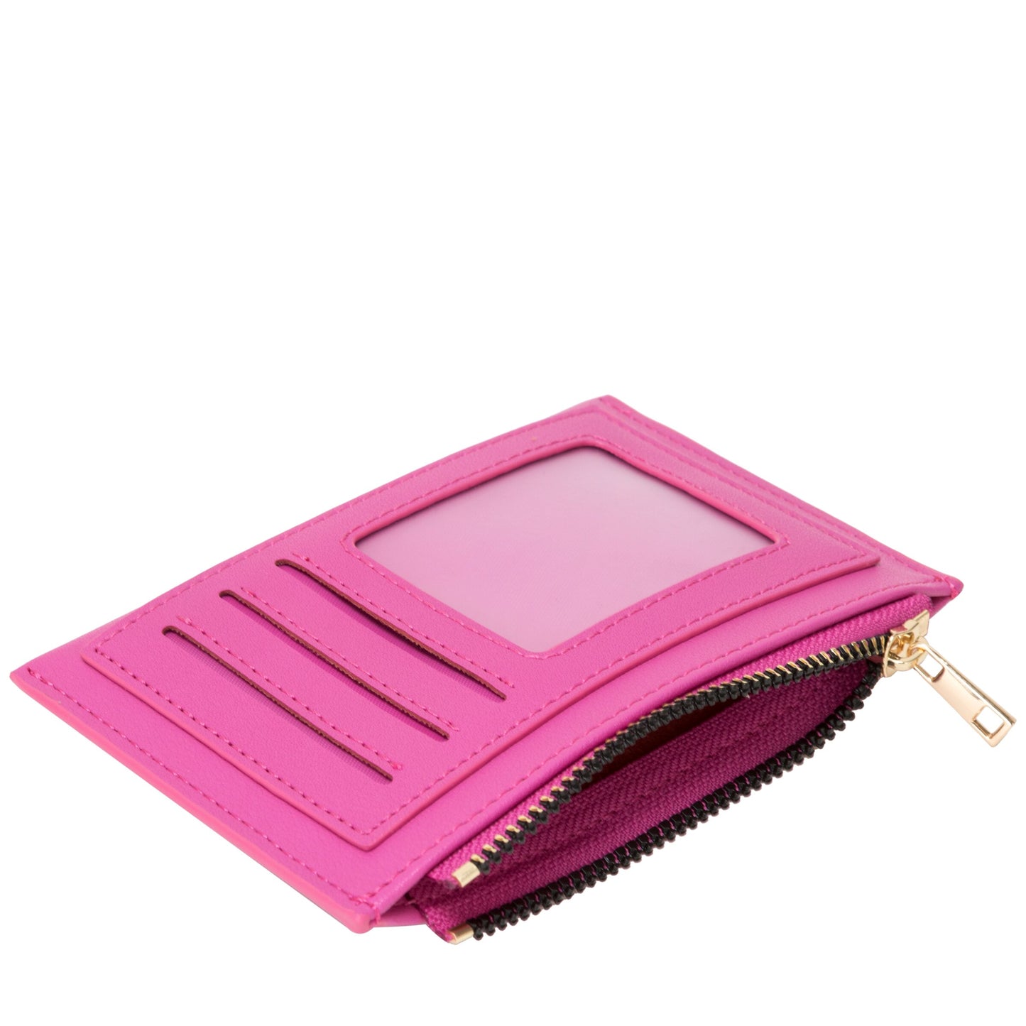 Zip Top Card Holder - Pink