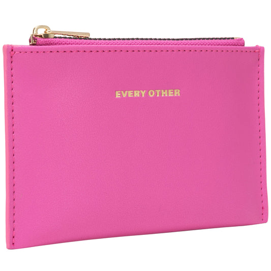 Zip Top Card Holder - Pink