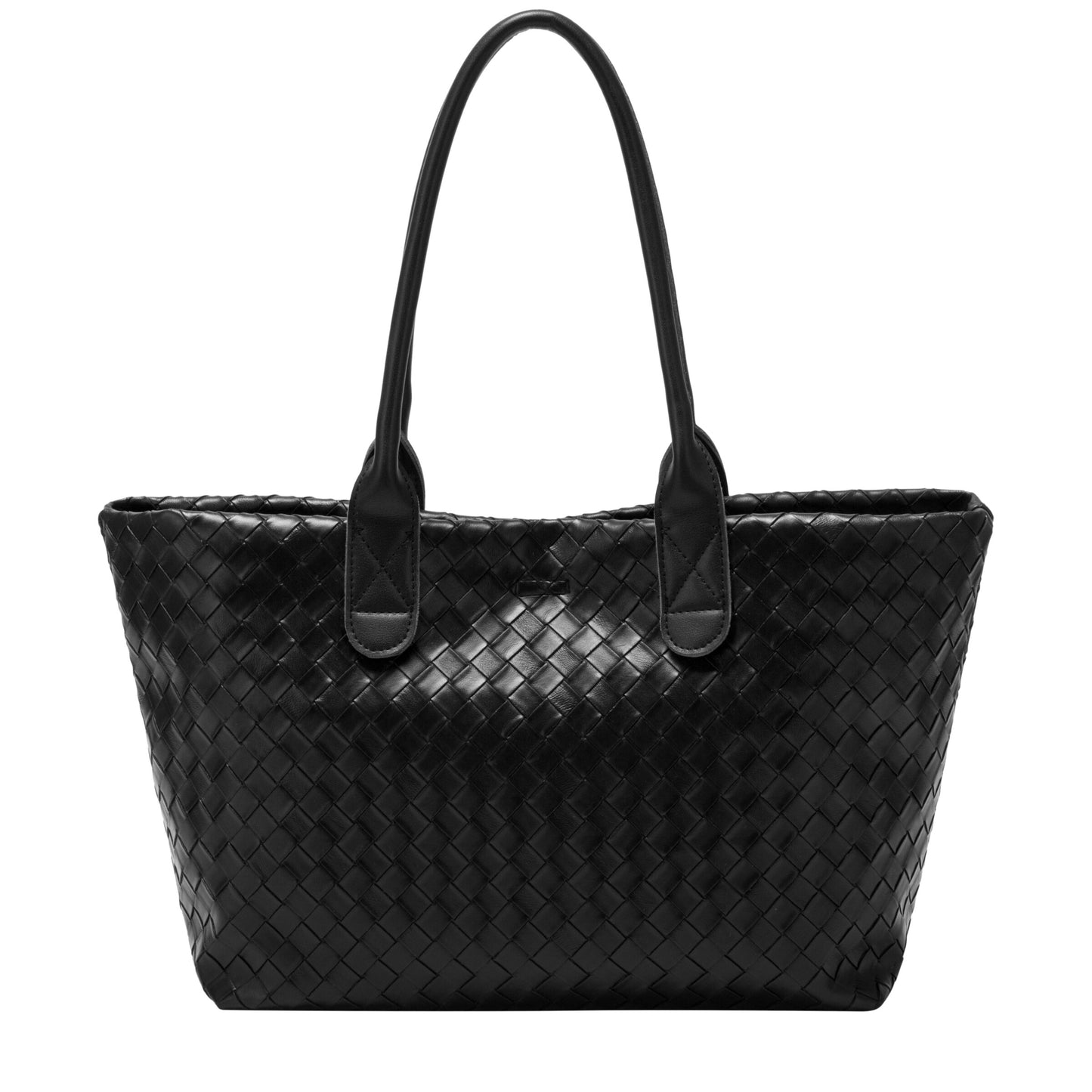Woven Tote Bag - Black