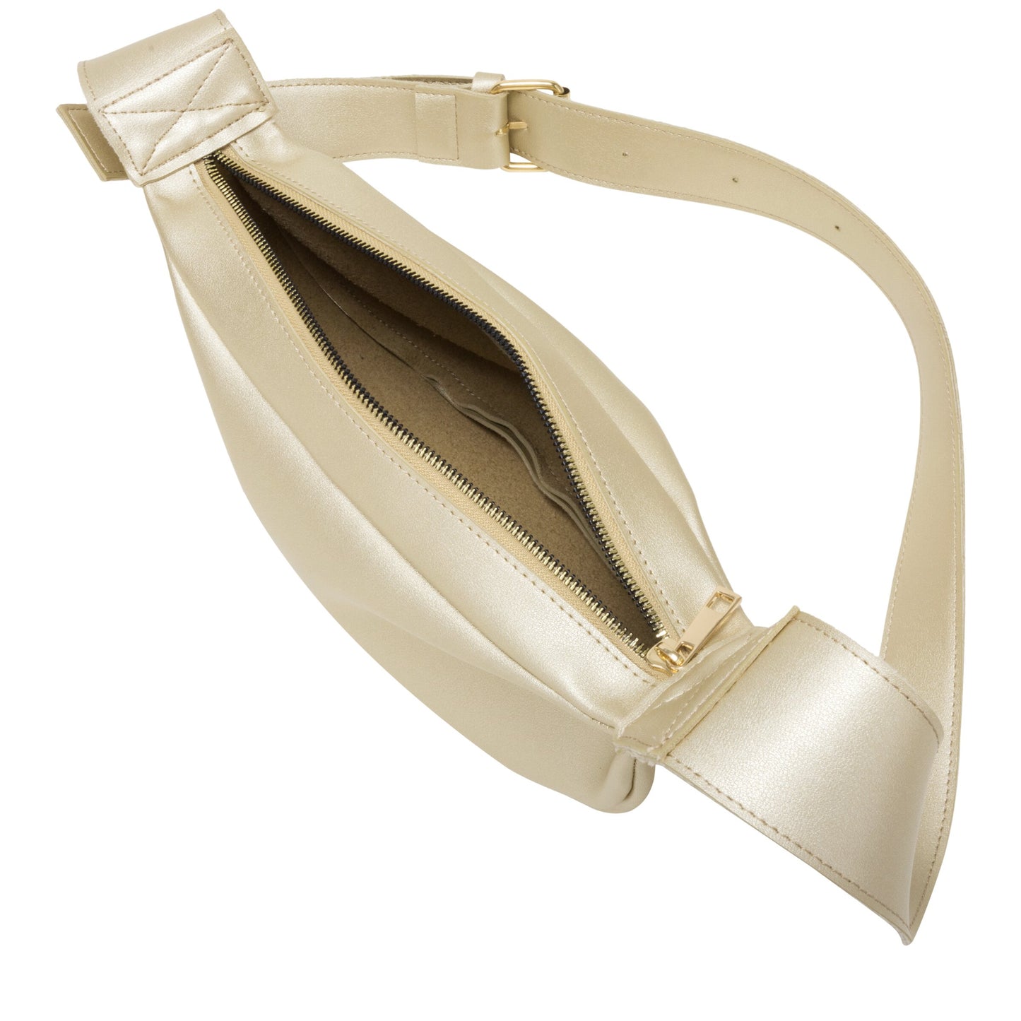 Soft Crescent Bag - Gold