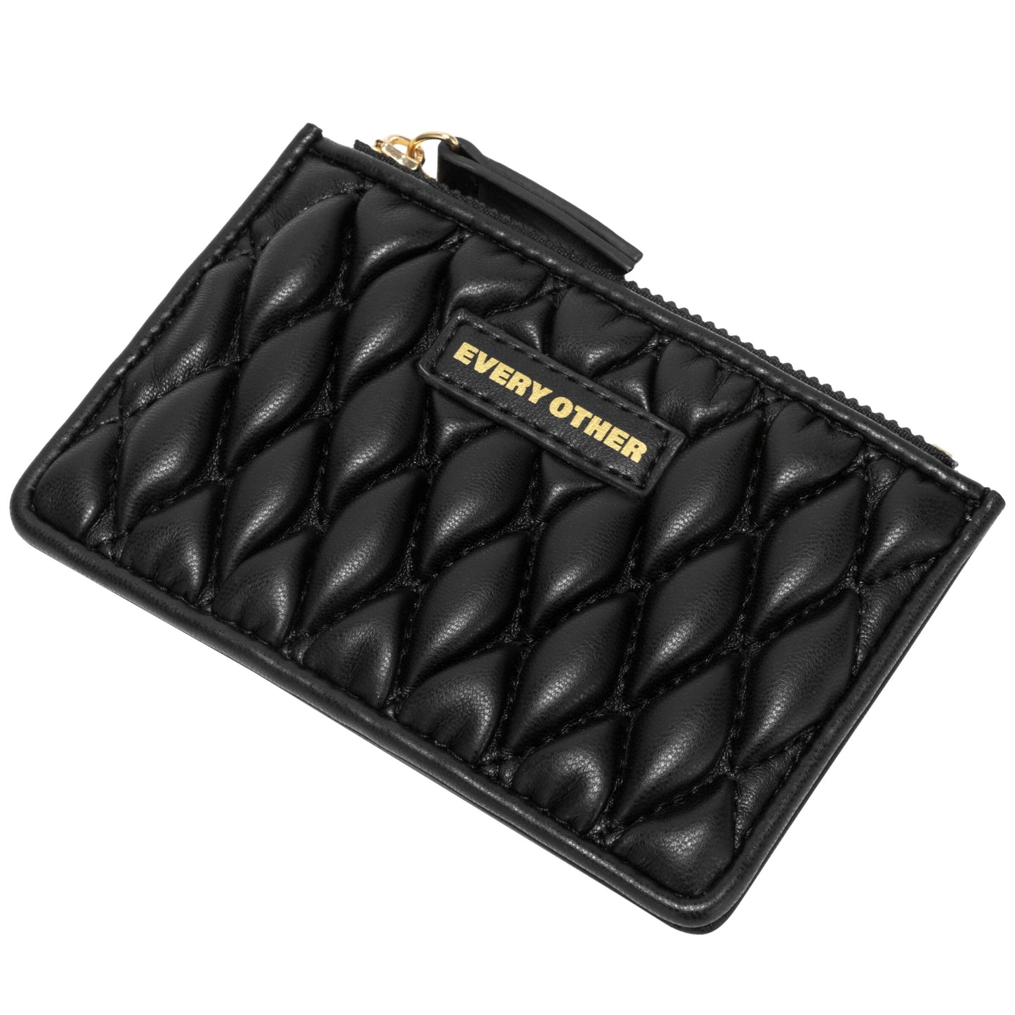 Quilted Card Holder - Black