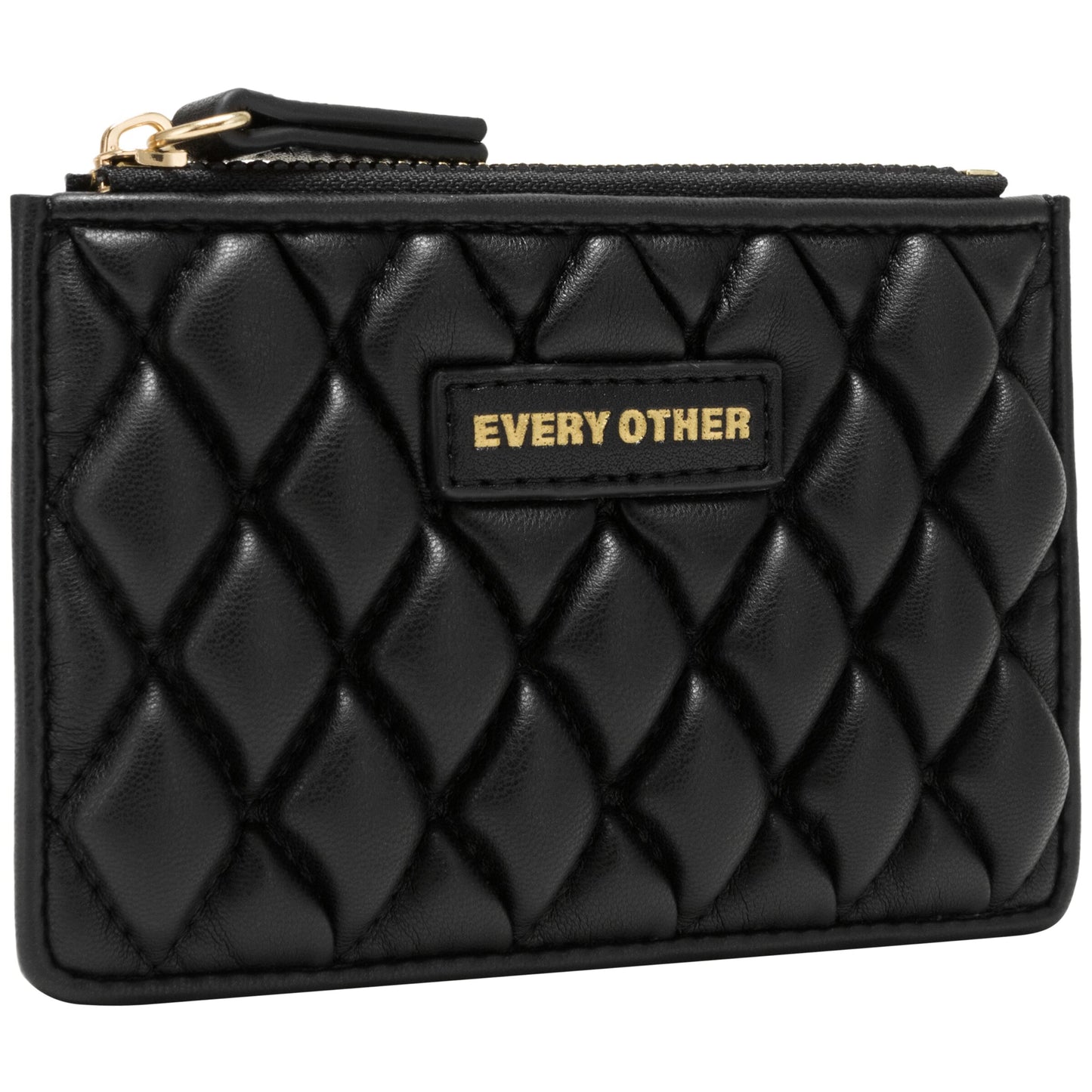 Quilted Card Holder - Black