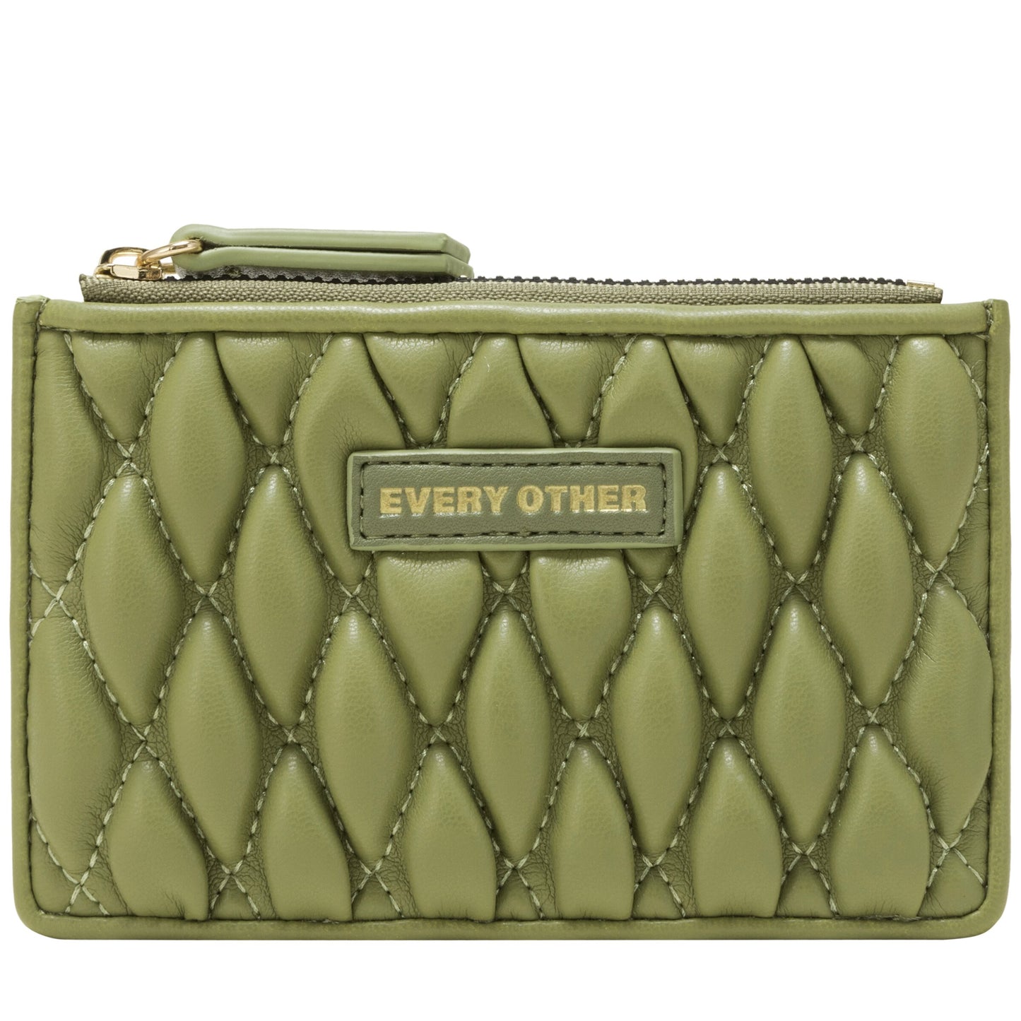 Quilted Card Holder - Olive