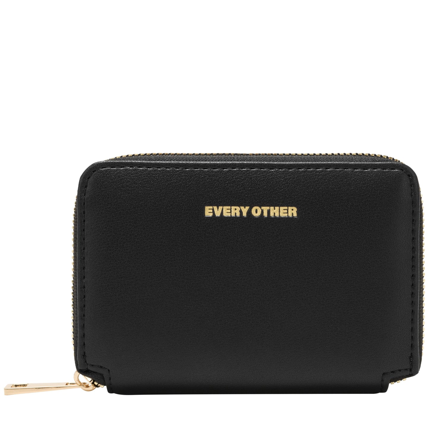 Zip Round Small Purse - Black