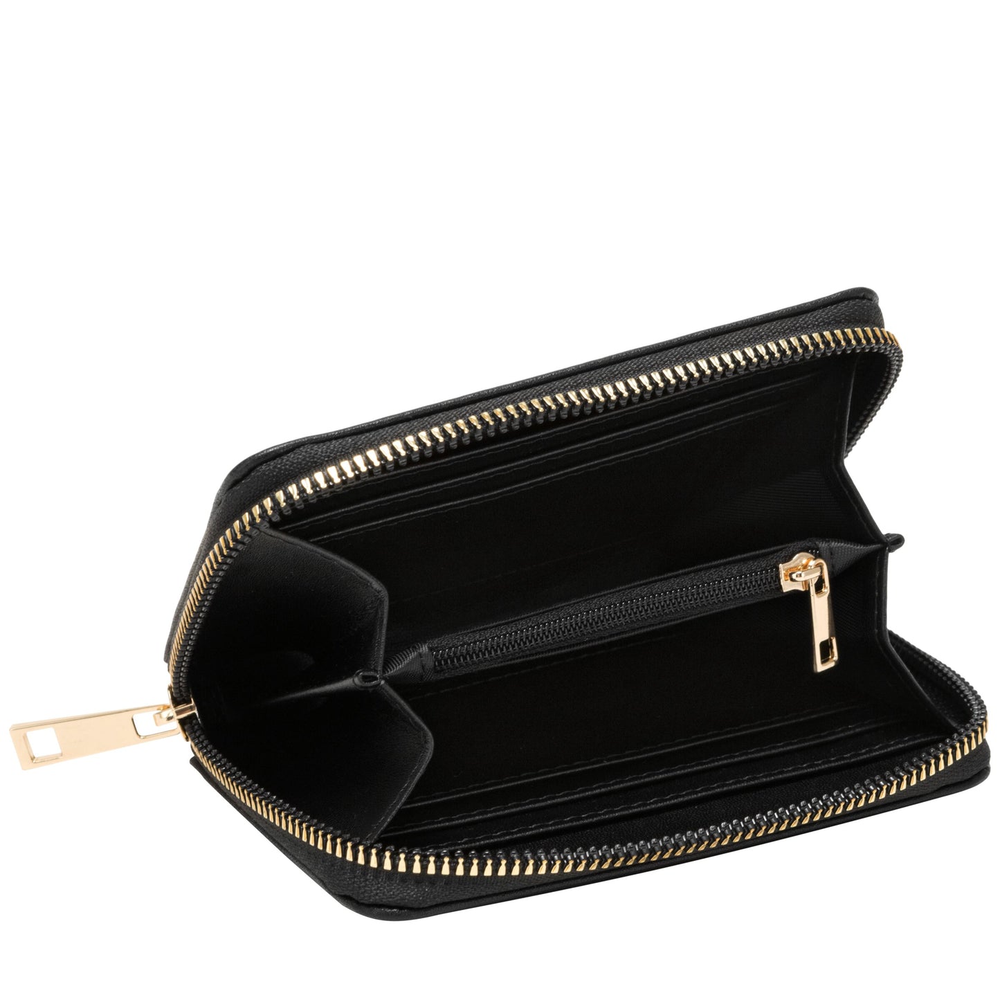 Zip Round Small Purse - Black