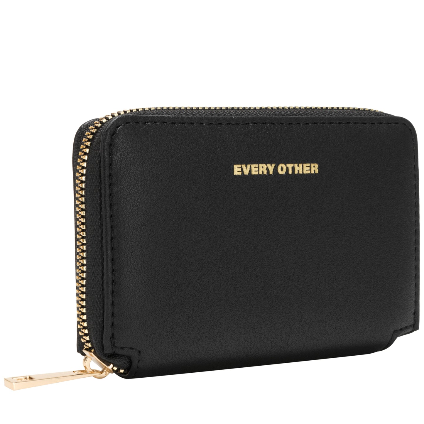 Zip Round Small Purse - Black