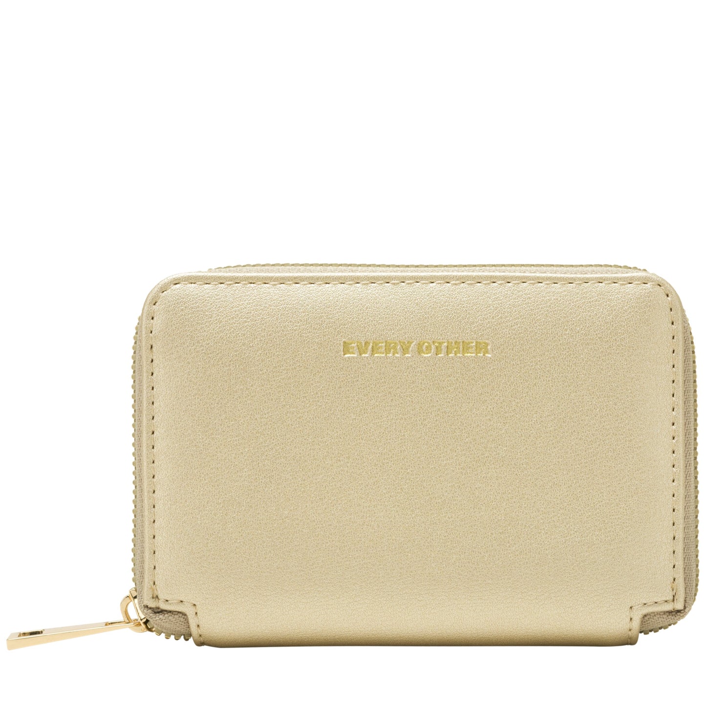 Zip Round Small Purse - Gold