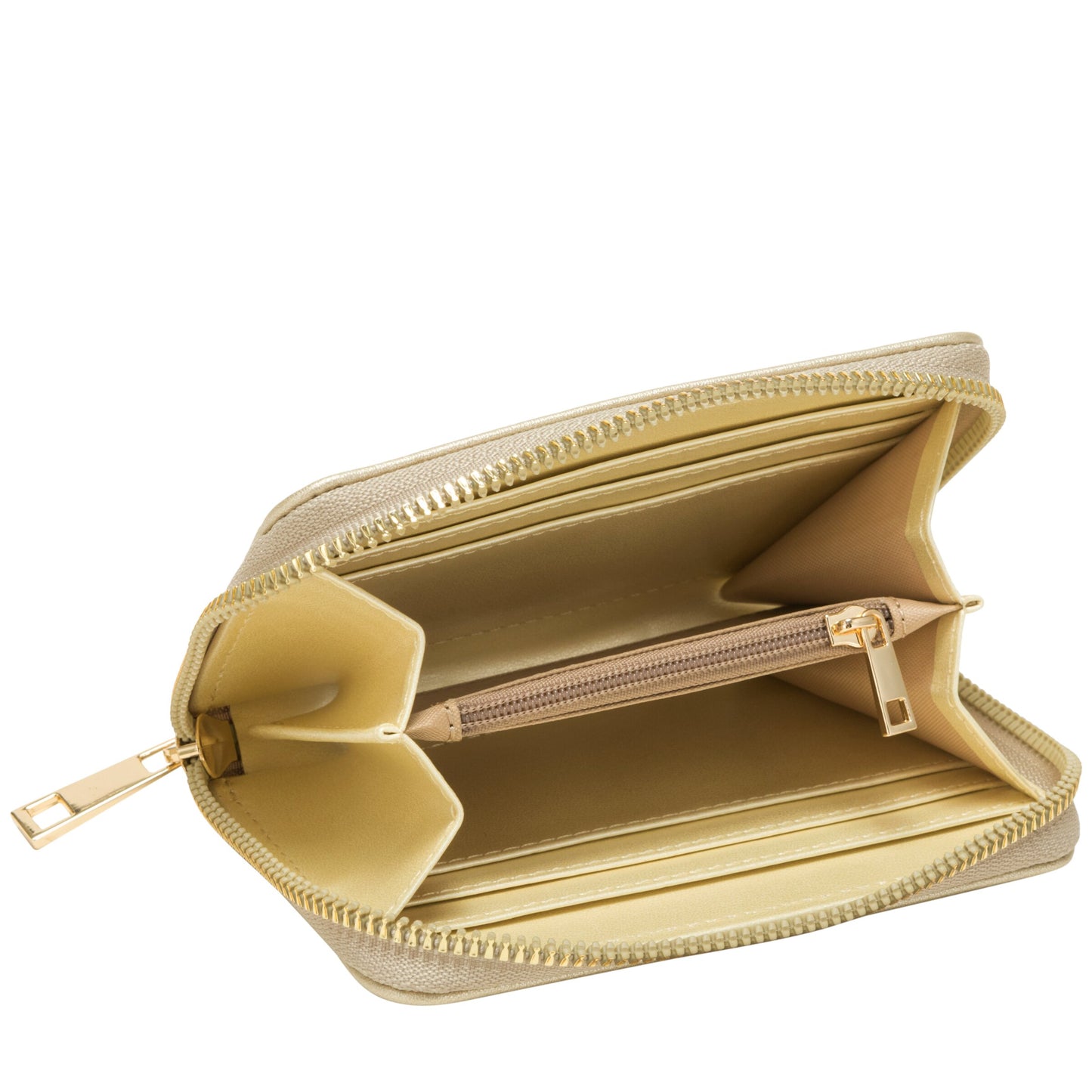 Zip Round Small Purse - Gold