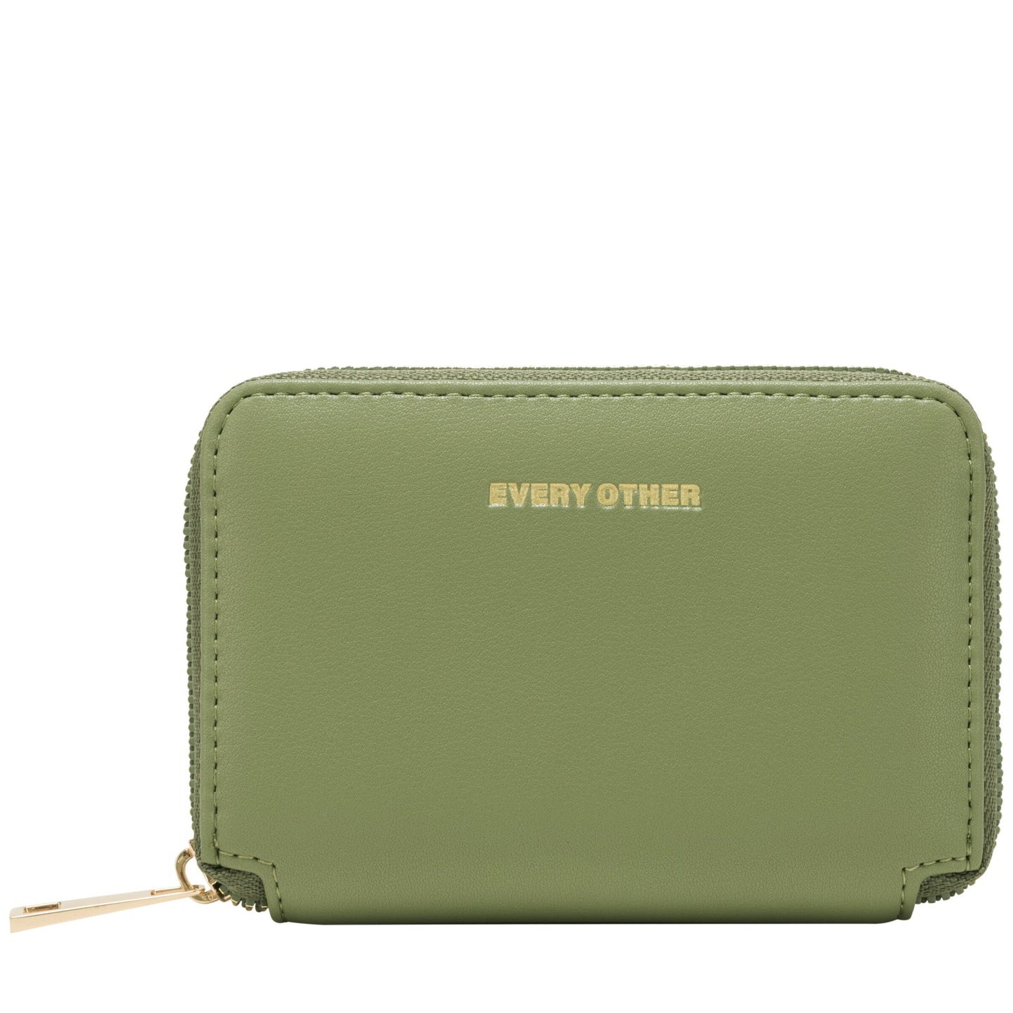 Zip Round Small Purse - Olive
