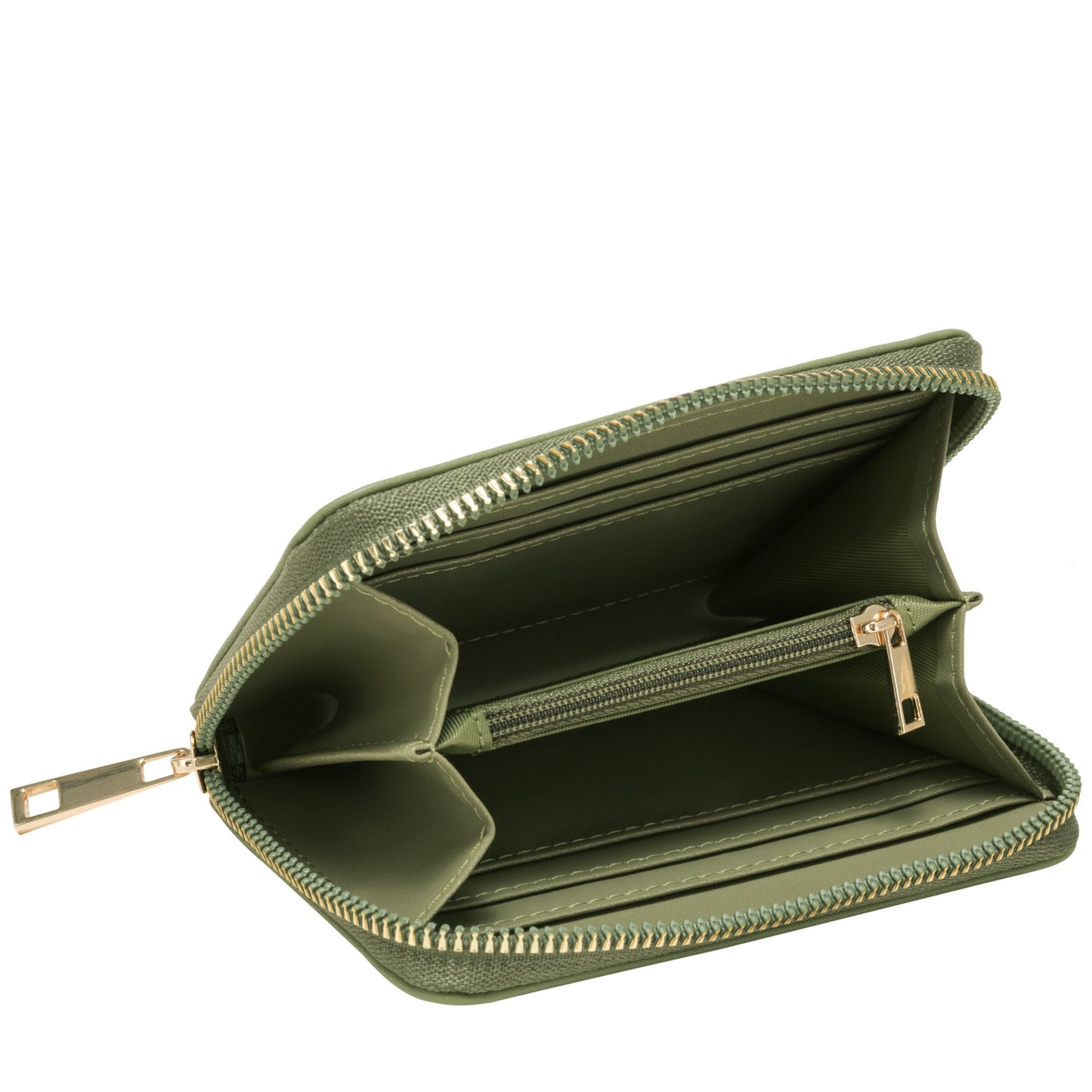 Zip Round Small Purse - Olive